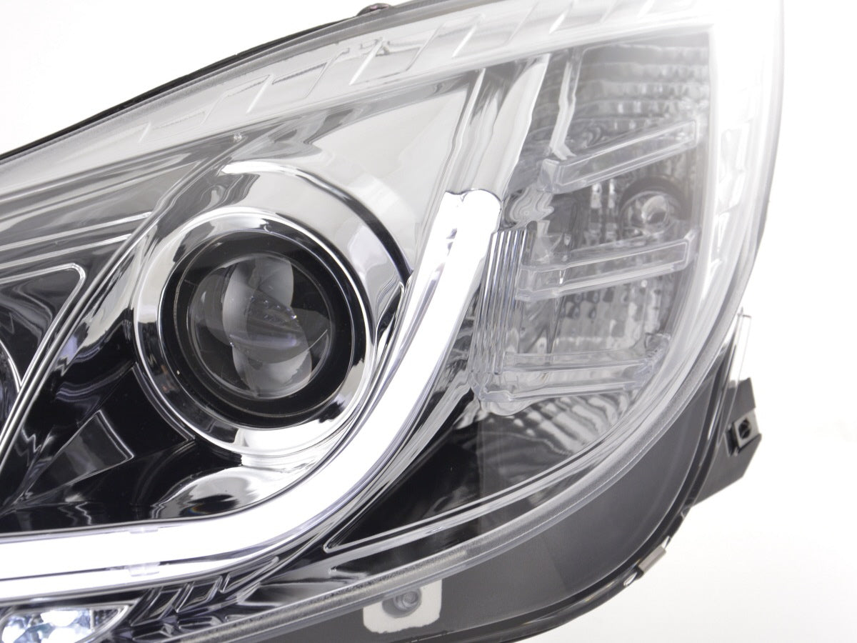 Scheinwerfer Set Daylight LED Tagfahrlicht Opel Insignia 08-13 chrom Scheinwerfer Set Daylight LED Tagfahrlicht Opel Insignia 08-13 chrom
